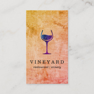Carte De Visite Glamour Marbré Texture avec Verre à Vin