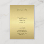 Carte De Visite Glamour moderne Elégant Black Gold Elite Esthétiqu (Dos)