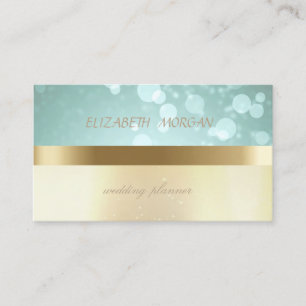 Carte De Visite Glamour Moderne Élégant , Faux Or , Bokeh