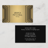 Carte De Visite Glamour moderne en Or Beauté, Maquillage, Boutique (Devant / Derrière)