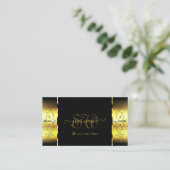 Carte De Visite Glamour or et noir bijoux Squigglé Monogramme (Debout devant)