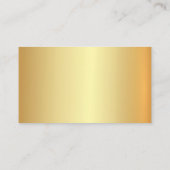 Carte De Visite Glamour or look professionnel élégant (Dos)