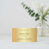 Carte De Visite Glamour or look professionnel élégant (Debout devant)