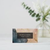 Carte De Visite Glamour peint le soir| Faux Gold et Neutral (Debout devant)