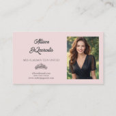 Carte de visite glamour Rose Gold Blush pour conco (Dos)