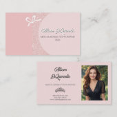 Carte de visite glamour Rose Gold Blush pour conco (Devant / Derrière)