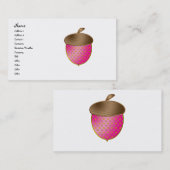 Carte De Visite Gland rose (Devant / Derrière)