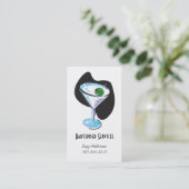 Carte De Visite glass_black de martini de barman (Debout devant)