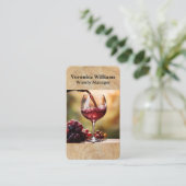 Carte De Visite Glass of Wine Pour | Tastings (Debout devant)