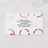 Carte De Visite Glass of Wine | Winery (Dos)