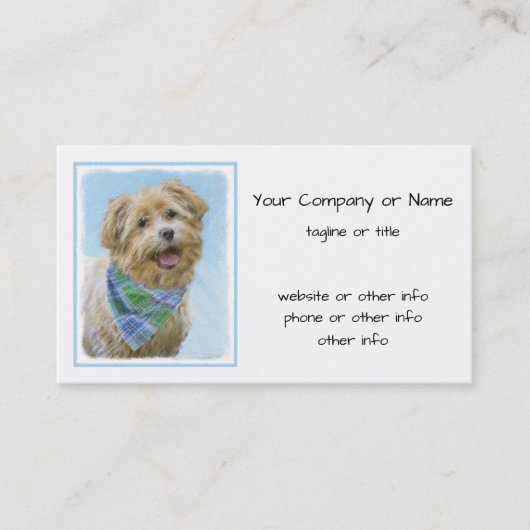 Carte De Visite Glen of Imaal Terrier Peinture - Art original Chie (Devant)