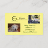 Carte De Visite Glénview Golden Retrivers (Dos)