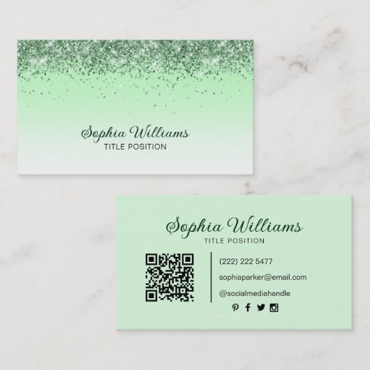 Carte De Visite Glitter (Devant / Derrière)