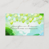 Carte De Visite Glitter Balloons Party Event Planner glitz (Devant)