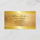 carte de visite glitter cadre doré chic moderne (Dos)