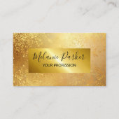 carte de visite glitter cadre doré chic moderne (Devant)