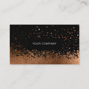 Carte De Visite Glitter Drop orange-or noir