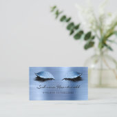 Carte De Visite Glitter Eyes Pale Blue Metallic Lash Extension (Debout devant)