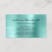 Carte De Visite Glitter Eyes Turquoise Metallic Lash Extension (Dos)