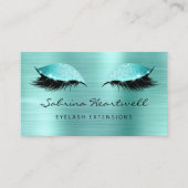 Carte De Visite Glitter Eyes Turquoise Metallic Lash Extension (Devant)