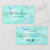 Carte De Visite  Glitter Marble Agate  (Devant / Derrière)