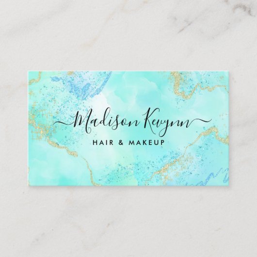 Carte De Visite  Glitter Marble Agate  (Devant)