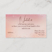 Carte De Visite Glitterie or rose (Dos)