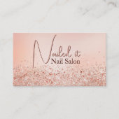 Carte De Visite Glitterie or rose (Devant)