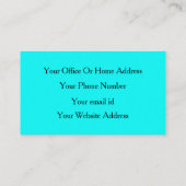 Carte De Visite  Glittery Turquoise Bleu coloré Mariage Planificat (Dos)