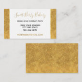 Carte De Visite Glitz d'or (Devant / Derrière)