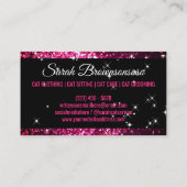 Carte De Visite Glitz rose Starlust Cat (Dos)