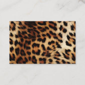 Carte De Visite Glitzy Rose Gold Cream Brown Leopard (Dos)