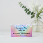 Carte De Visite Glitzy Trendy Beauty Fashion Makeup  (Debout devant)