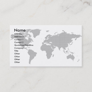 Carte De Visite Global-Affaire-Carte