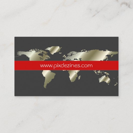 carte de visite global/argent (Dos)