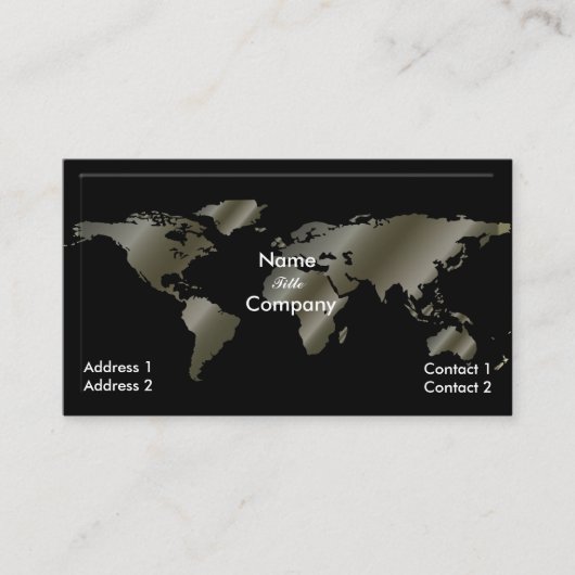 carte de visite global/argent (Devant)