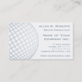 Carte De Visite Global Business Consultant Blue Gray Globe (Devant)