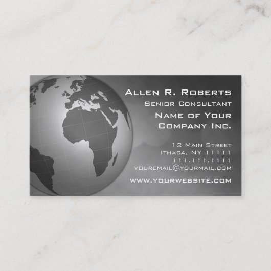 Carte De Visite Global Corporate International Trading Company (Devant)