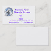 Carte de visite global de services financiers (Devant / Derrière)