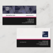 Carte de visite global gris énergique d'Admin de (Devant / Derrière)