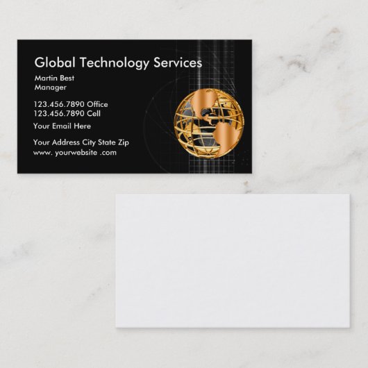 Carte de visite Global Technology Services (Devant / Derrière)