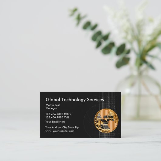 Carte de visite Global Technology Services (Debout devant)