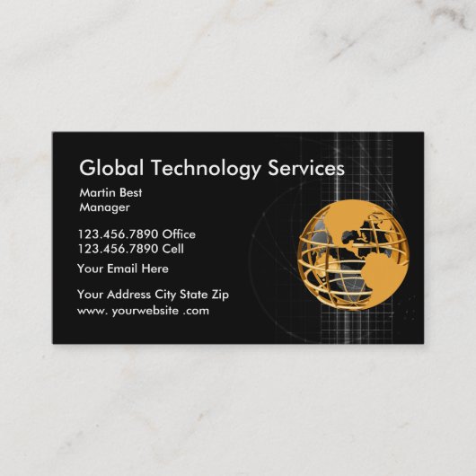 Carte de visite globale des services de technologi (Devant)