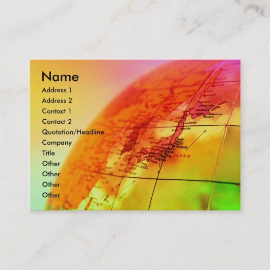 Carte De Visite Globe | (Devant)