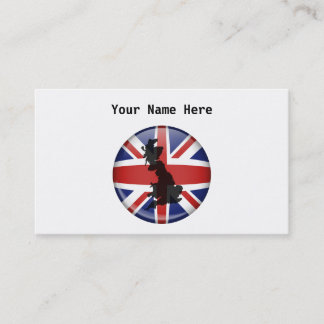 Carte De Visite Globe BRITANNIQUE, votre nom ici