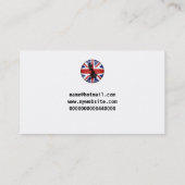 Carte De Visite Globe BRITANNIQUE, votre nom ici (Dos)