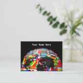 Carte De Visite Globe de drapeau, votre nom ici (Debout devant)