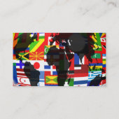 Carte De Visite Globe de drapeau, votre nom ici, (Dos)