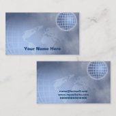 Carte De Visite Globe de grille, votre nom ici (Devant / Derrière)