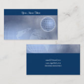 Carte De Visite Globe de grille, votre nom ici (Devant / Derrière)